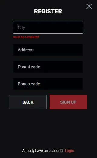 3 Step Registration Cobra Casino
